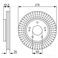 Тормозной диск BOSCH 0986479604 339822 E1 90 R - 02C0074/0073 BD1447 - Изображение 6