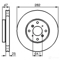 Тормозной диск BOSCH 339278 0986478982 U1H8D1 BD87 9 - Изображение 3