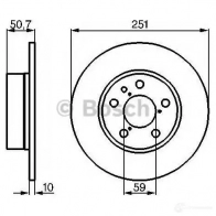 Тормозной диск BOSCH 338865 FGKC9S BD 281 0986478341 - Изображение 4