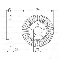 Тормозной диск BOSCH 0986479a52 340194 E1 90 R - 02C0349/0037 BD 2124 - Изображение 3