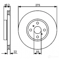 Тормозной диск BOSCH BWAX02 BD12 62 339674 0986479431 - Изображение 2