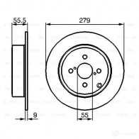 Тормозной диск BOSCH 339427 E1 90 R - 02C0241/0181 0986479149 BD985 - Изображение 4