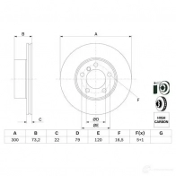 Тормозной диск BOSCH 340167 6BDNID 0986479a18 B D1705 - Изображение 4