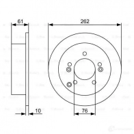 Тормозной диск BOSCH B D2103 0986479c03 5054Y 1193479320 - Изображение 5
