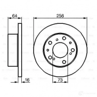Тормозной диск BOSCH 1BGXL8R 0986479b24 1193479210 BD202 5 - Изображение 2