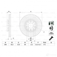 Тормозной диск BOSCH BD468 0986478546 339006 E1 90 R - 02C0289/0088 - Изображение 5