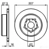 Тормозной диск BOSCH 0986479023 DBD5O Lexus LS (XF20) 2 1994 – 2000 BD 912