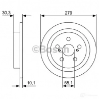 Тормозной диск BOSCH 340310 0986479d35 BD2456 E1 90 R - 02C0355/0247 - Изображение 1