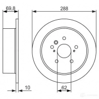 Тормозной диск BOSCH 0986479614 339832 E1 90 R - 02C0241/0204 BD1457 - Изображение 4