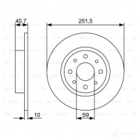 Тормозной диск BOSCH 0986479c83 B D2222 YFJSV2Q 1193479428 - Изображение 5