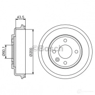 Тормозной барабан BOSCH 1193477205 0986477313 F1GTT DB38 0 - Изображение 2
