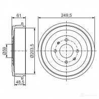 Тормозной барабан BOSCH 338674 DB35 6 0986477286 PS7TF - Изображение 6
