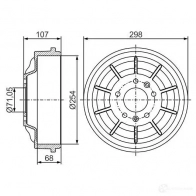 Тормозной барабан BOSCH 0986477300 338688 JJ9R5 D B370 - Изображение 2
