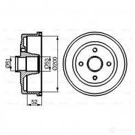 Тормозной барабан BOSCH 338534 DB 206 0986477135 5TY3N - Изображение 5