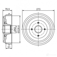 Тормозной барабан BOSCH OMWZM 338670 D B352 0986477282 - Изображение 4