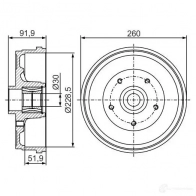 Тормозной барабан BOSCH 338671 0986477283 DB 353 W8PG3U - Изображение 2