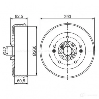Тормозной барабан BOSCH JK28ZJ 0986477295 D B365 338683 - Изображение 2