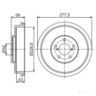 Тормозной барабан BOSCH JK5J9 338667 DB 349 0986477279