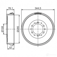 Тормозной барабан BOSCH 4A2ZZST 0986477297 338685 DB36 7 - Изображение 4