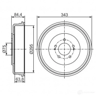 Тормозной барабан BOSCH Y10OP 338673 0986477285 DB 355 - Изображение 2