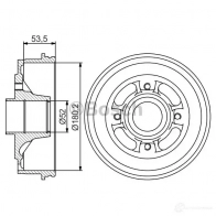 Тормозной барабан BOSCH 0986477304 DB3 74 TSZ74K 1193477200 - Изображение 2