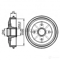 Тормозной барабан BOSCH DB22 2 3ASORV 338547 0986477151 - Изображение 6