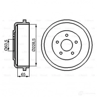 Тормозной барабан BOSCH DB20 3 0986477129 338531 YI2F03 - Изображение 6