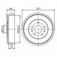 Тормозной барабан BOSCH 0986477291 338679 BXY4Z92 DB3 61 - Изображение 3