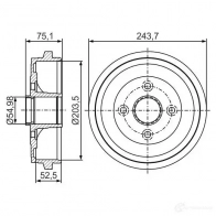Тормозной барабан BOSCH 338680 DB3 62 0VQDNH 0986477292 - Изображение 2