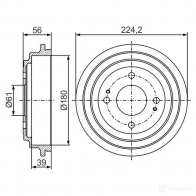 Тормозной барабан BOSCH D B376 QC6RN 0986477306 338690 - Изображение 6