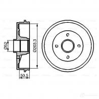 Тормозной барабан BOSCH 338523 Q66LP 0986477120 DB19 4 - Изображение 6