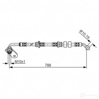 Тормозной шланг BOSCH B H579 HQAWK Suzuki Grand Vitara (FT, HT) 1 Кроссовер 2.0 TD 4x4 (SQ 420D) 87 л.с. 1998 – 2003 1987476935