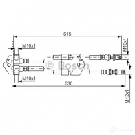 Тормозной шланг BOSCH BH1 690 354899 IZVVMZF 1987481806 - Изображение 2