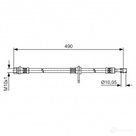 Тормозной шланг BOSCH 1987481513 354609 BH139 9 1BWQ9