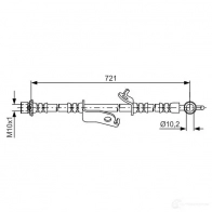 Тормозной шланг BOSCH W6IXZ BH 1520 1987481636 Toyota Prius