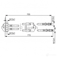 Тормозной шланг BOSCH BH 1689 1987481805 48UEM 354898 - Изображение 2