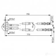 Тормозной шланг BOSCH BH 1689 1987481805 48UEM 354898 - Изображение 7