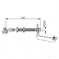 Тормозной шланг BOSCH 7U5MY52 Land Rover Discovery 1, 2 (L318) Внедорожник 4.0 V8 4x4 185 л.с. 1998 – 2004 1987476976 BH6 18