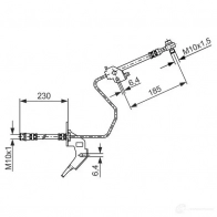 Тормозной шланг BOSCH Opel Astra (G) 2 Универсал 1.6 (F35) 84 л.с. 2000 – 2004 1987476199 S13N4E8 B H801