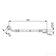 Тормозной шланг BOSCH 1YWYEG Jeep Wrangler (TJ) 2 Внедорожник 4.0 Rubicon 174 л.с. 2003 – 2007 BH97 5 1987481083