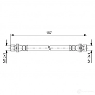 Тормозной шланг BOSCH M7PZK Toyota Corolla (E150) 10 Седан 1.3 3 101 л.с. 2007 – 2025 BH1 526 1987481642