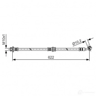 Тормозной шланг BOSCH 1193508853 V5QFV73 1987481a31 BH19 19 - Изображение 2