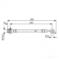 Тормозной шланг BOSCH 1987481571 BH 1455 XG6ADGI Renault Koleos (HY) 1 Кроссовер 2.0 dCi (HY0K) 150 л.с. 2008 – 2024