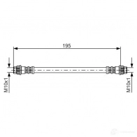 Тормозной шланг BOSCH 1987476956 Renault Kangoo (KC) 1 Минивэн 1.5 dCi 68 л.с. 2005 – 2024 BH6 00 RJLVX8