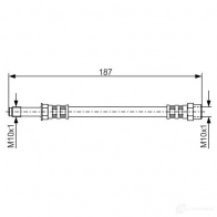 Тормозной шланг BOSCH 1987476715 BH40 8 Ford Galaxy 1 (VX, VY, WGR) Минивэн 2.8 i V6 4x4 174 л.с. 1996 – 2000 O2Z8Q