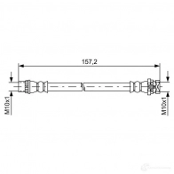 Тормозной шланг BOSCH J3GDF Renault Megane (DZ) 3 Купе 1.2 TCe (DZ16) 132 л.с. 2013 – 2024 1987481624 BH1 508