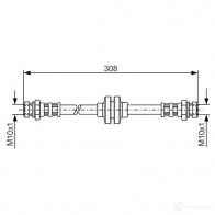 Тормозной шланг BOSCH Fiat Bravo (198) 2 Хэтчбек 1.4 T Jet 120 л.с. 2007 – 2025 4ECH6 BH107 7 1987481185