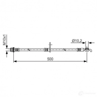 Тормозной шланг BOSCH QLEG2FZ BH 1925 1987481a37 1193508859 - Изображение 5