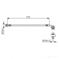 Тормозной шланг BOSCH HUB GM4 1987481b26 Opel Astra (K) 5 Универсал 1.2 Turbo (35) 110 л.с. 2019 – 2025