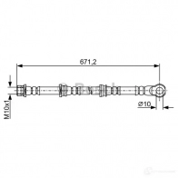 Тормозной шланг BOSCH 355058 1987481965 QGFF4 BH18 49 - Изображение 2
